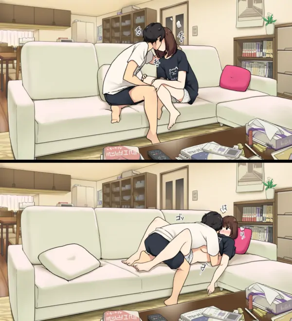 Începem să facem sex pe canapeaua din sufragerie imediat ce pleacă părinții noștri (PeFugăScans) Începem să facem sex pe canapeaua din sufragerie imediat ce pleacă părinții noștri (PeFugăScans)